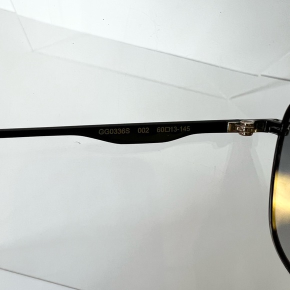 Gucci black aviator sunglasses unisex - Picture 4 of 10